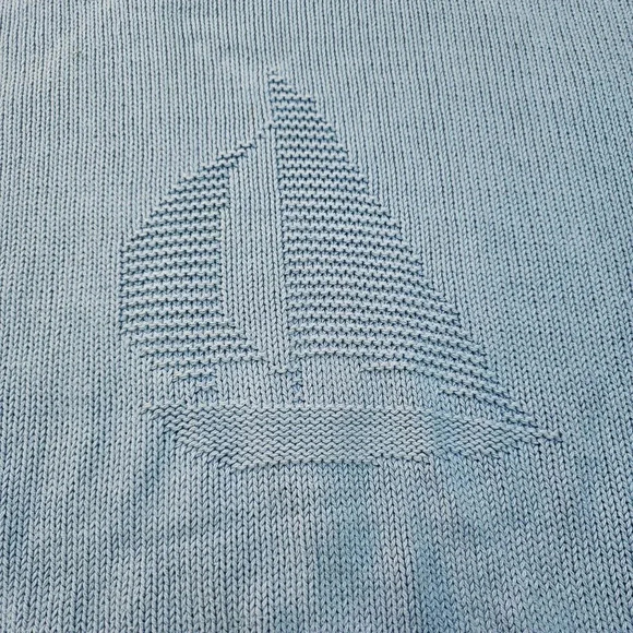 Vtg Winona Knits Sailboat Knit Sweater Blue Coastal Grandma Nautical Cape Cod - Picture 8 of 12